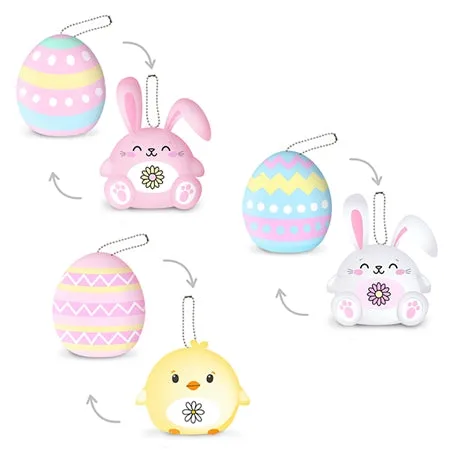 Easter Inside Outsies Plush Keychains - Assorted Styles